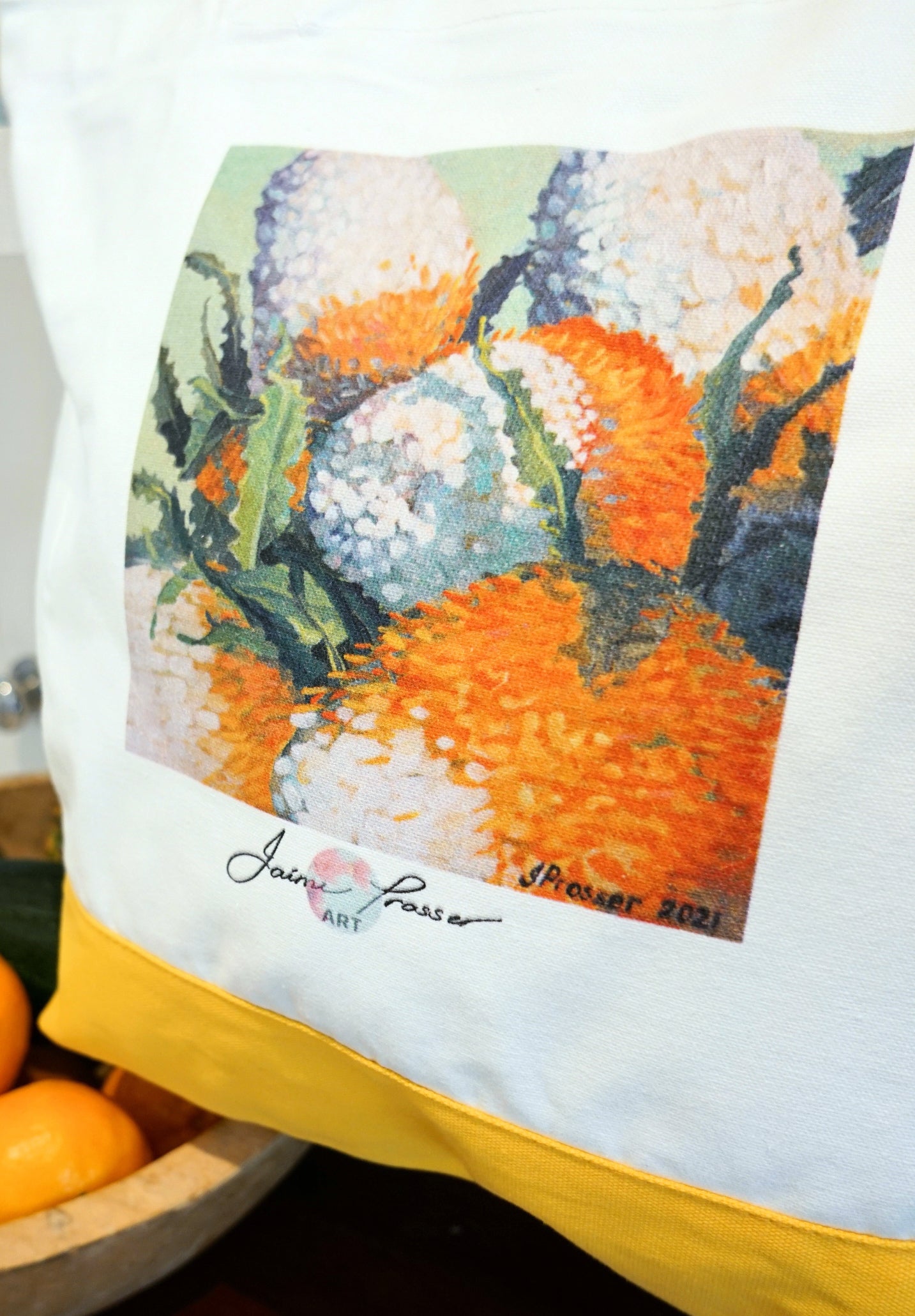 BUNCH OF BANKSIA FLOWERS - ART TOTE BAG
