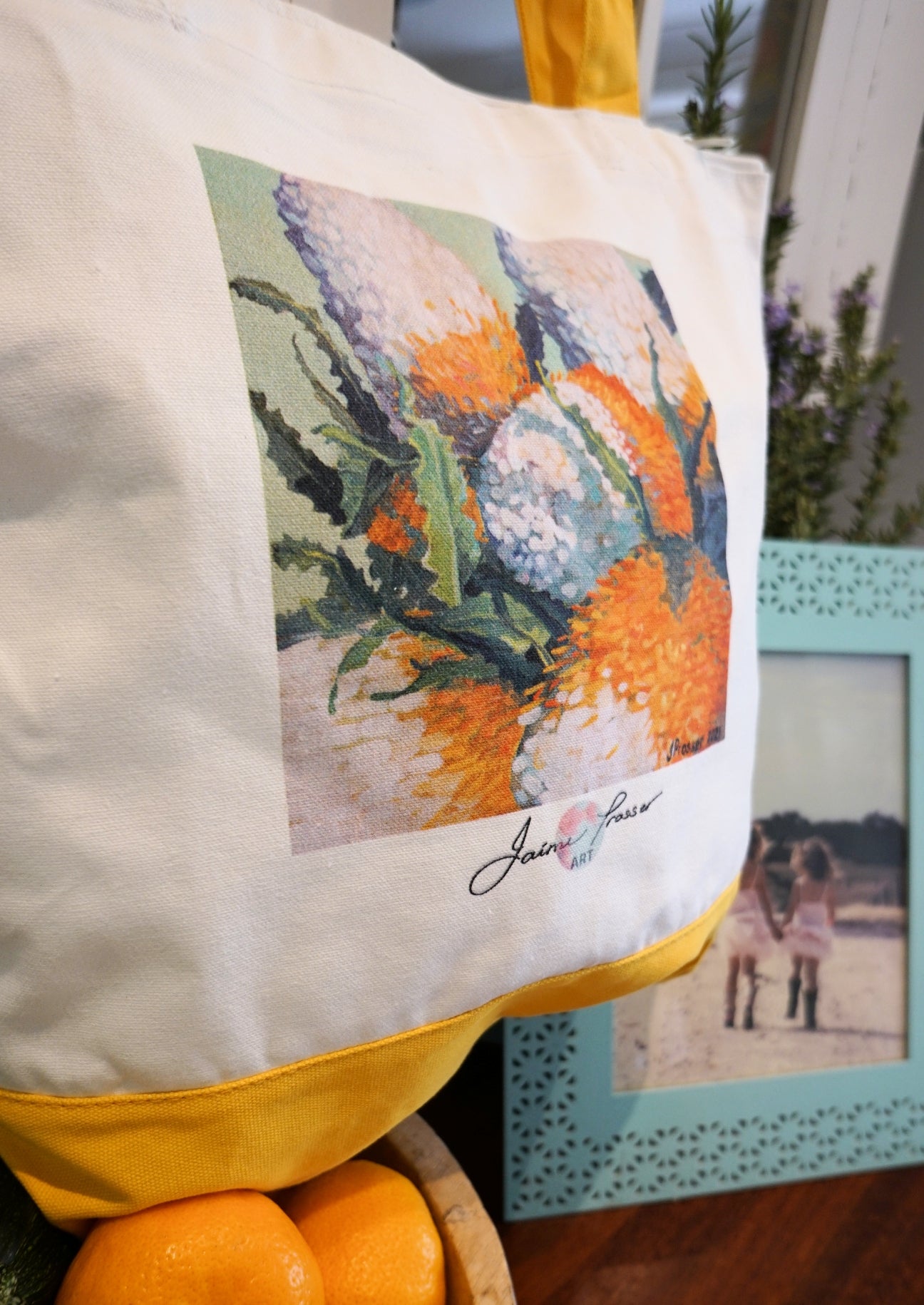 BUNCH OF BANKSIA FLOWERS - ART TOTE BAG