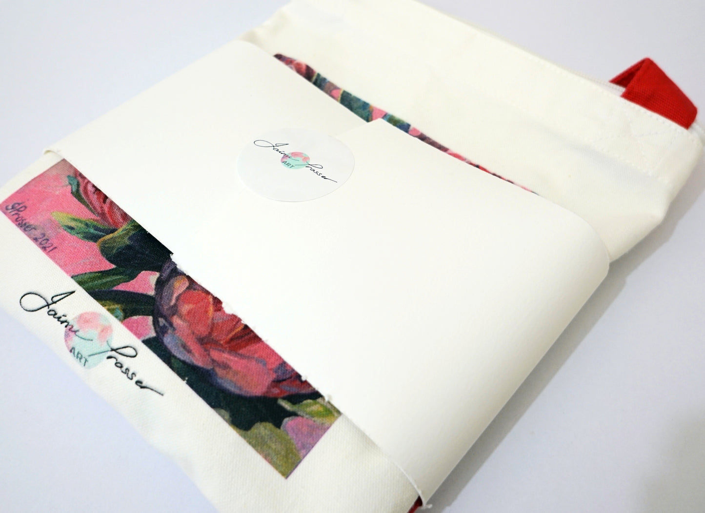 PINK & RED PROTEA FLOWERS - ART TOTE BAG