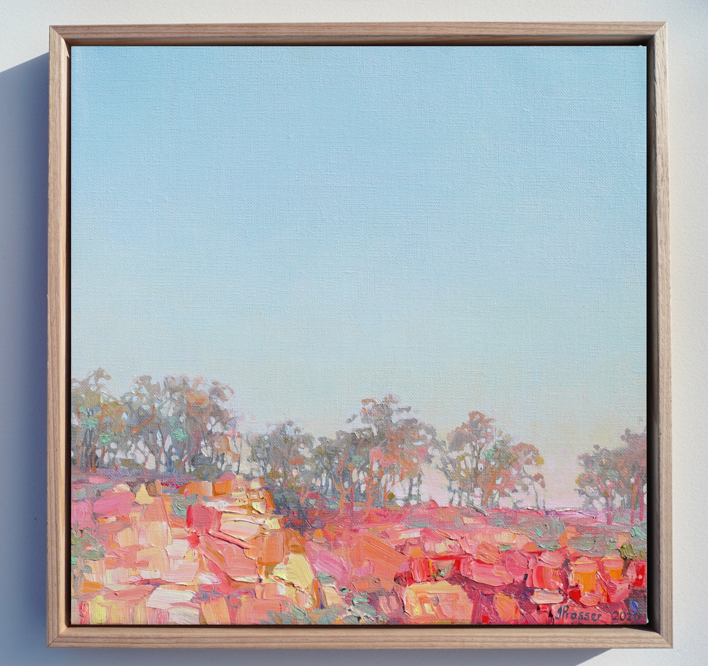 Sunset Over Outback cliffs Landscape painting by Australian artist Jaime Prosser