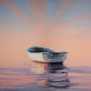 Boat reflections in Summer Sunset Limited Edition Print