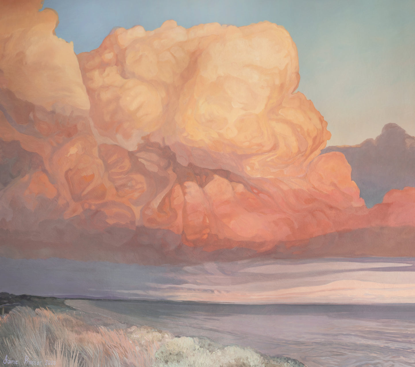 Sunset Clouds Over Robe Long Beach Limited Edition Print