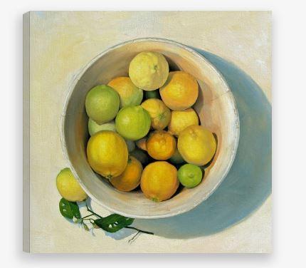 AUSTRALIAN ART FOR SALE - Bowl Of Lemons & Limes - JAIME PROSSER ART - JAIME PROSSER ART