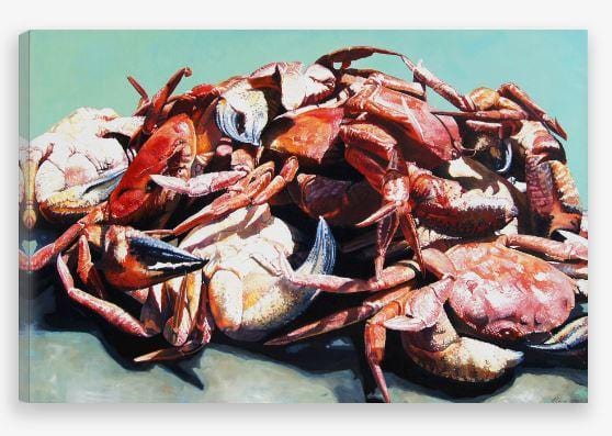 beach art prints of  Crabs A Plenty by JAIME PROSSER ART