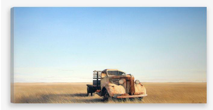 Australian Landscape With Old Truck Print - JAIME PROSSER ART