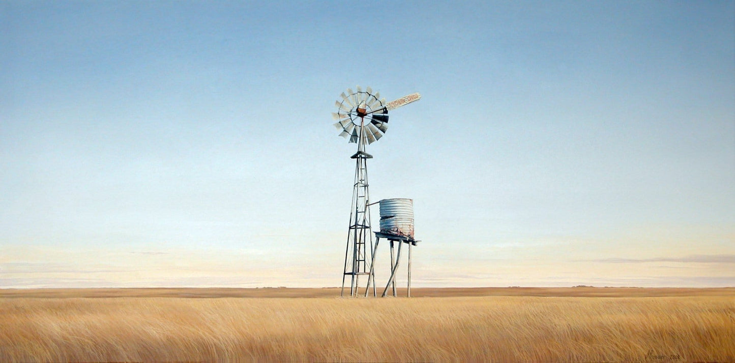 Landscape With Old Windmill Print - JAIME PROSSER ART