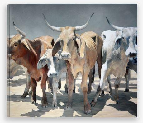 Northern Longhorns Print by JAIME PROSSER ART