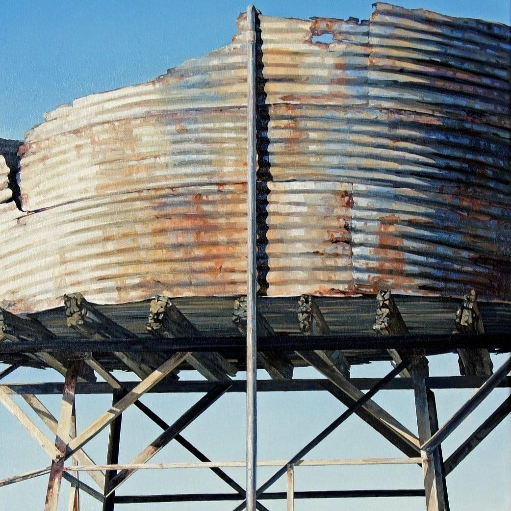 Australian Art - Rusty Tank Near Pinnaroo Print - JAIME PROSSER ART