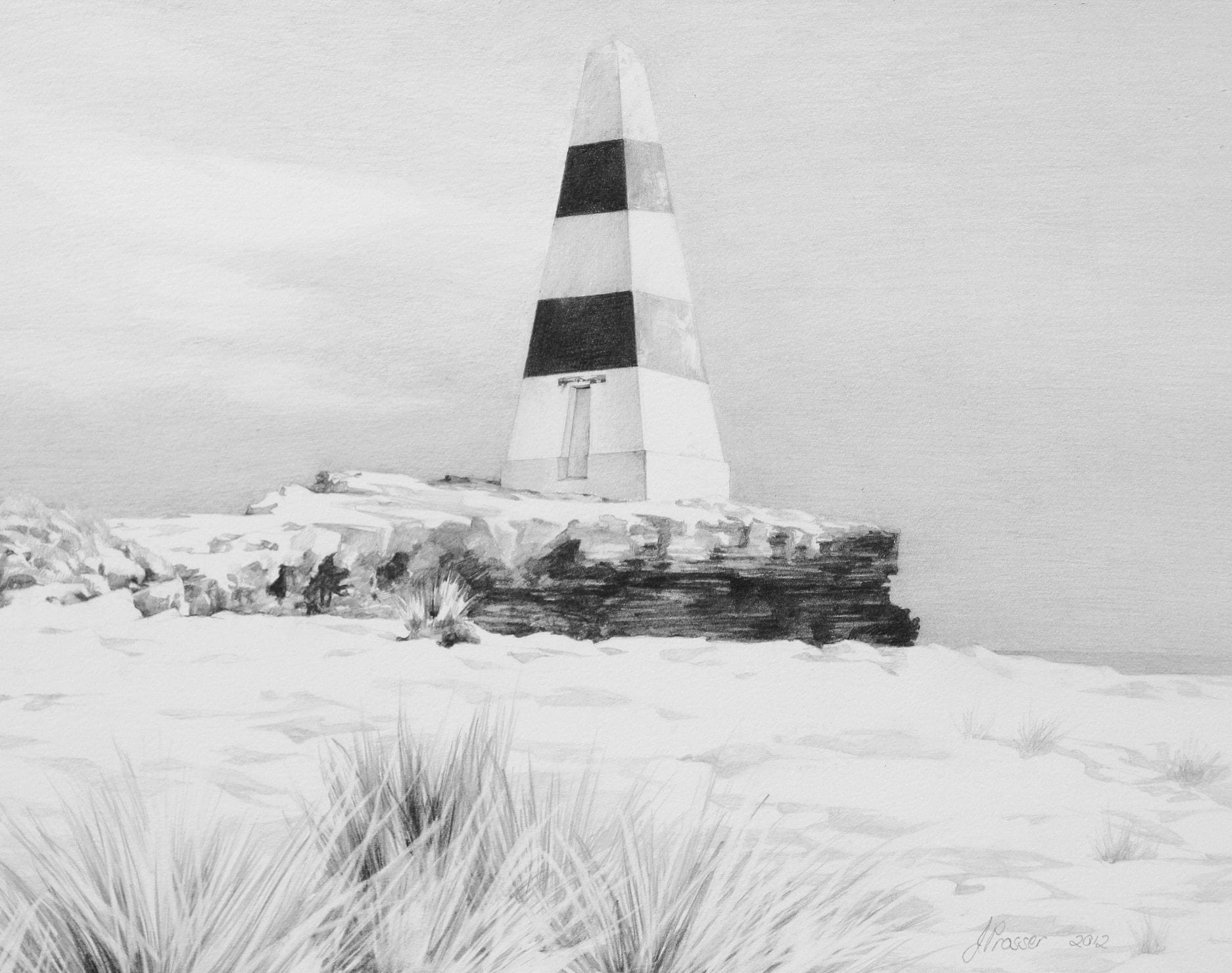 View Over Robe Obelisk Card - JAIME PROSSER ART