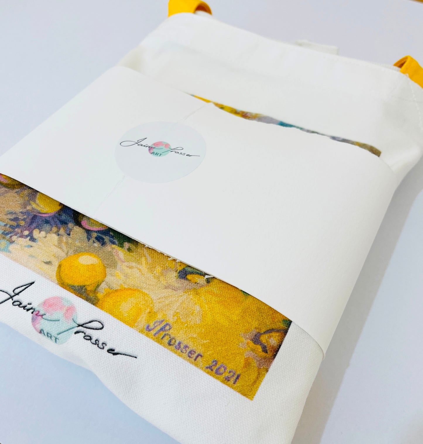 YELLOW GUM FLOWERS - ART TOTE BAG