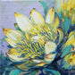 Yellow Protea Flowers Card
