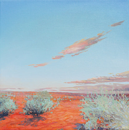 Canvas art print titled 'Red Dirt and Blue Sky' by Australian artist Jaime Prosser