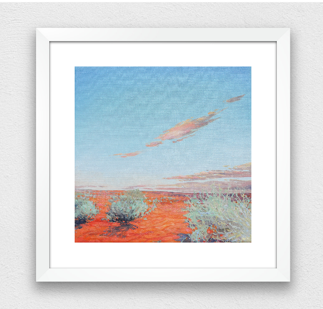 Canvas art print titled 'Red Dirt and Blue Sky' by Australian artist Jaime Prosser