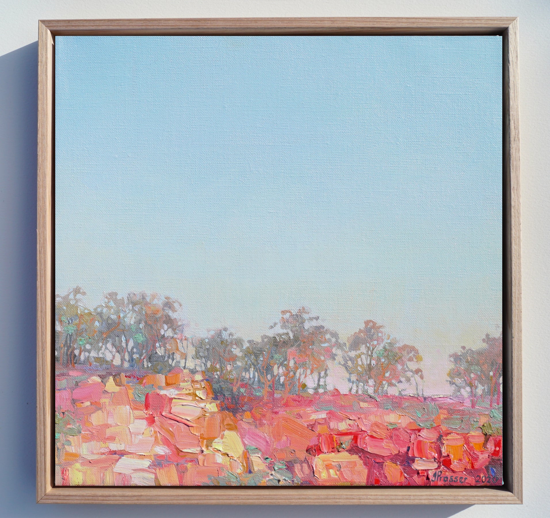 Sunset Over Outback cliffs Landscape painting by Australian artist Jaime Prosser