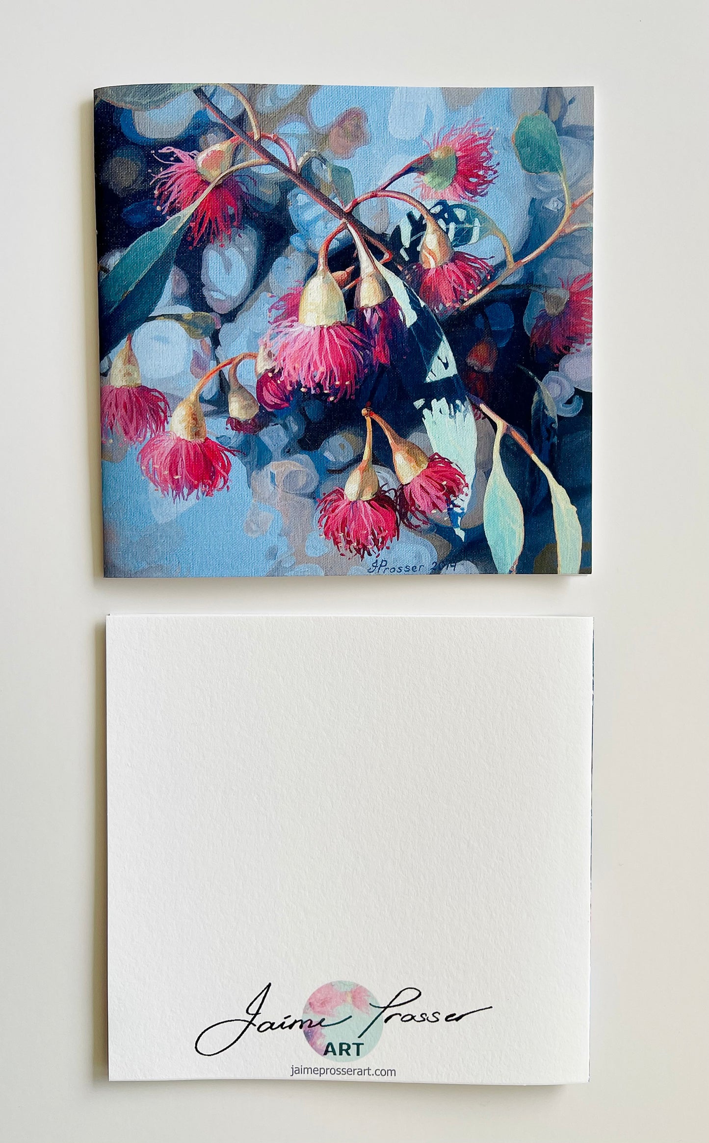 Red Gum Blooms Card