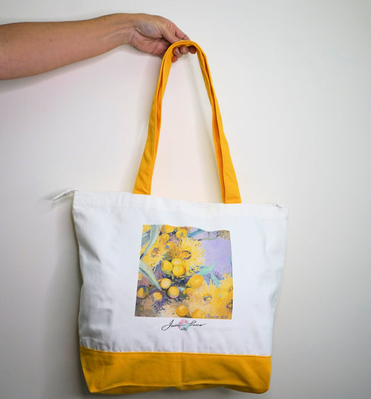 YELLOW GUM FLOWERS - ART TOTE BAG